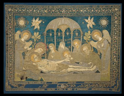 Gold-thread Embroidered and Inscribed Epitaphios by Despoineta